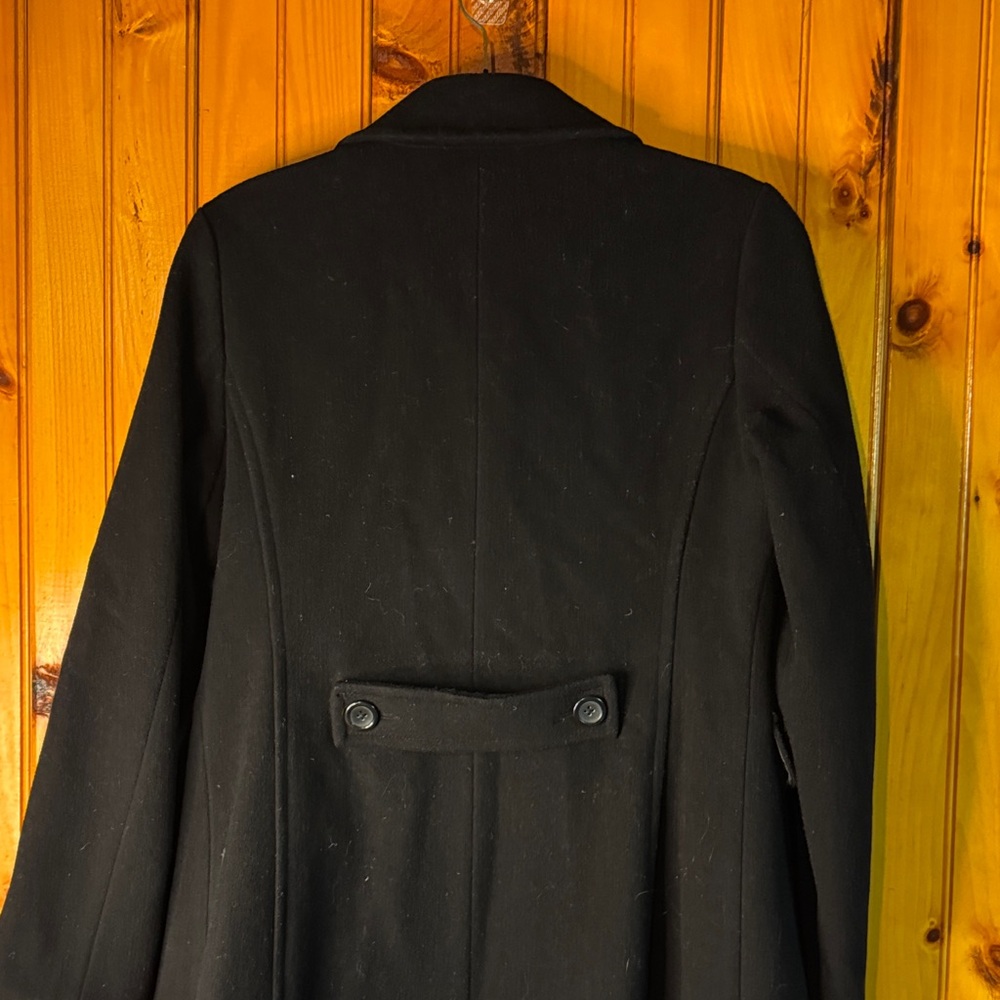 Lands' End Classic Black Trench Coat - Picture 5 of 6